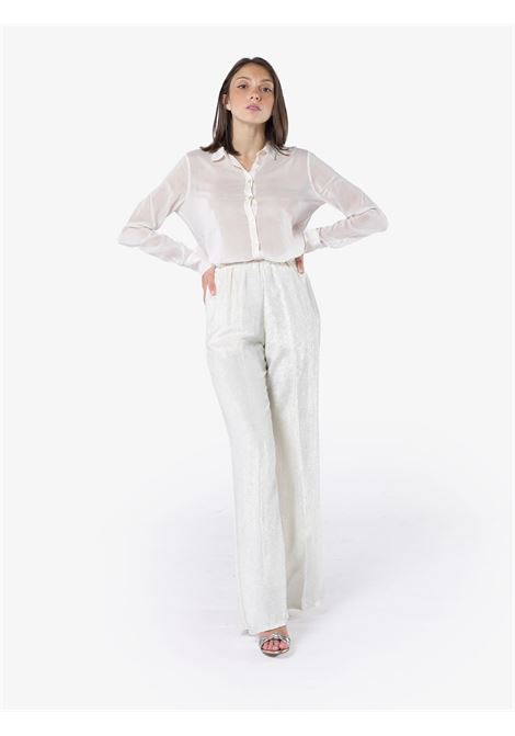 laminated velvet flared pants FORTE FORTE | Pantaloni | 10654BISMYPANTS1014